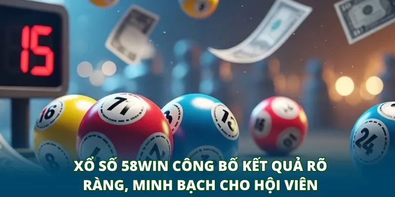 Xổ số 58WIN công bố kết quả rõ ràng, minh bạch cho hội viên